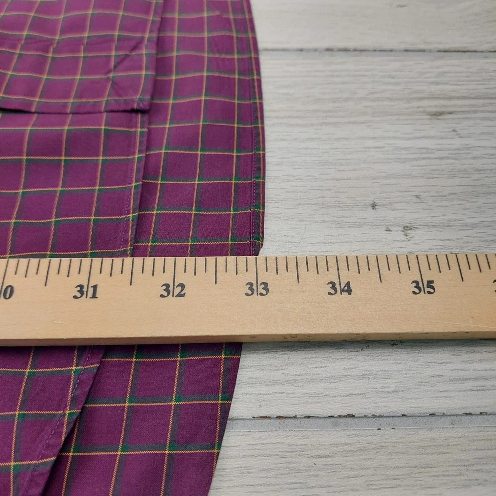 Polo Ralph Lauren Shirt Button Down Mens XL Purple Check Blake Cotton Preppy Dad